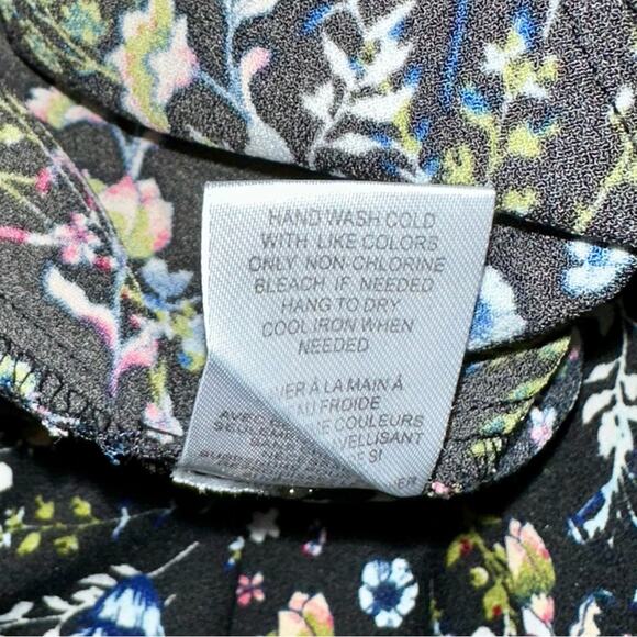 DR2 by Daniel Rainn Floral Wide Leg Cropped High Waisted Pants Size Large - Picture 8 of 15